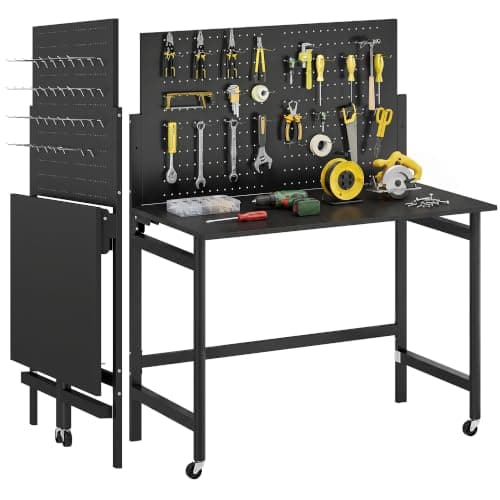 HOMCOM établi pliant avec roulettes