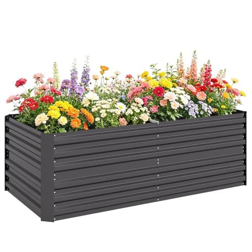 Outsunny carré potager rectangulaire 180x90x59cm