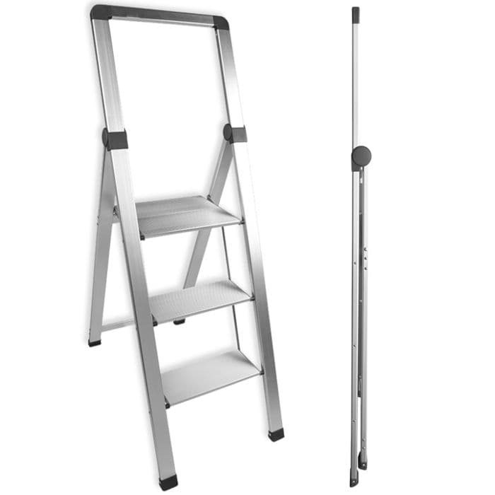 Escabeau 3 marches aluminium