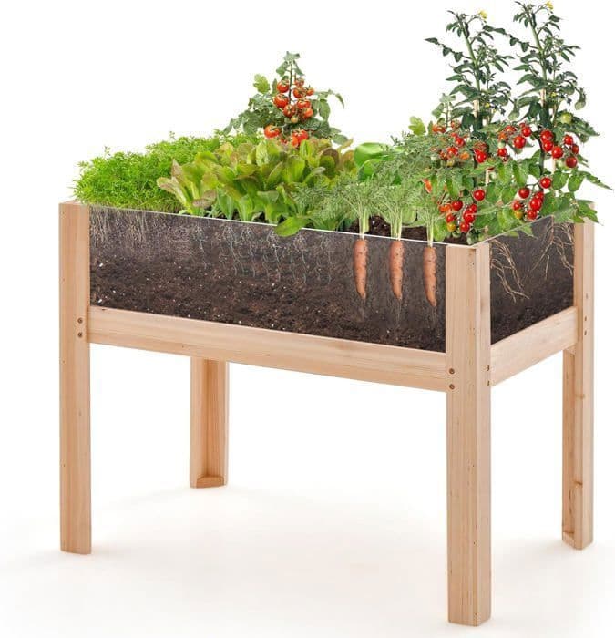 Carré potager surélevé sur pieds
